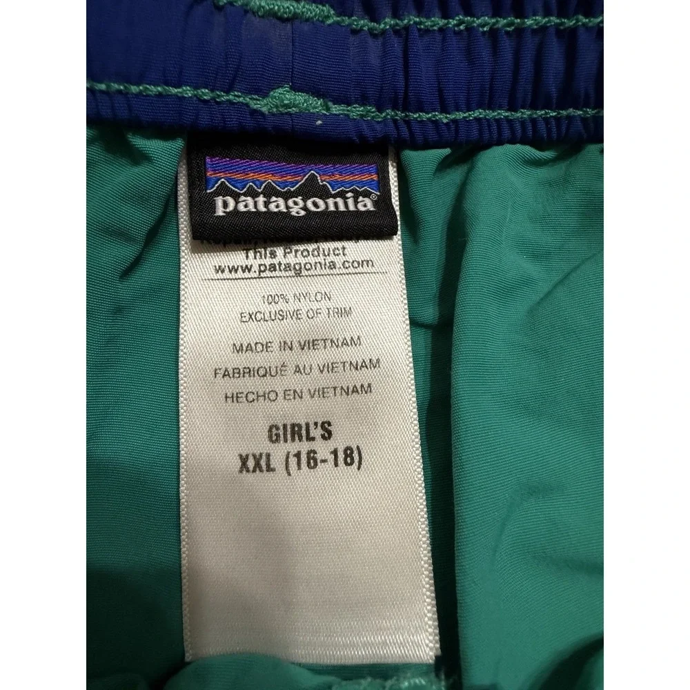 Patagonia Costa Rica Baggies Shorts Girls Sz XXL 16-18 Nylon Quick Dry #C10-1